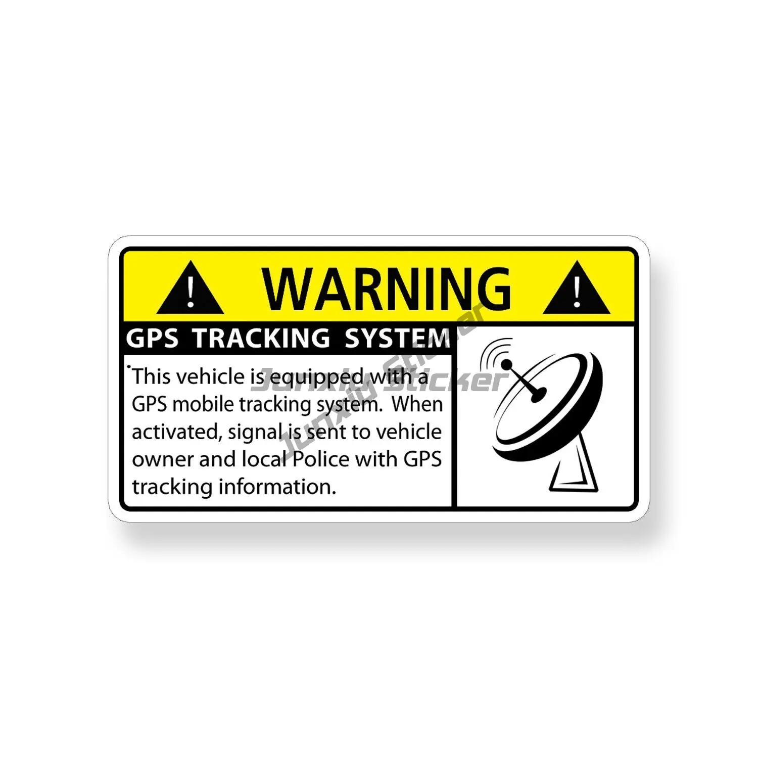 GPS Anti Theft Security Warning Alarm Sticker Decal Car Jet Ski Motorcycle Van Scratch-Proof Sunscreen