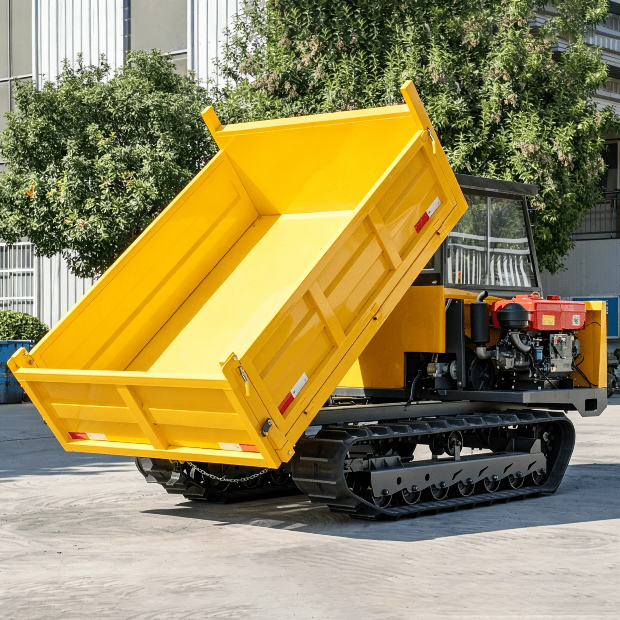 Customized with Cab 3 Ton Crawler Transporter Tracked Carrier Transport Vehicle Heavy Duty Rubber Track Machine CE EPA