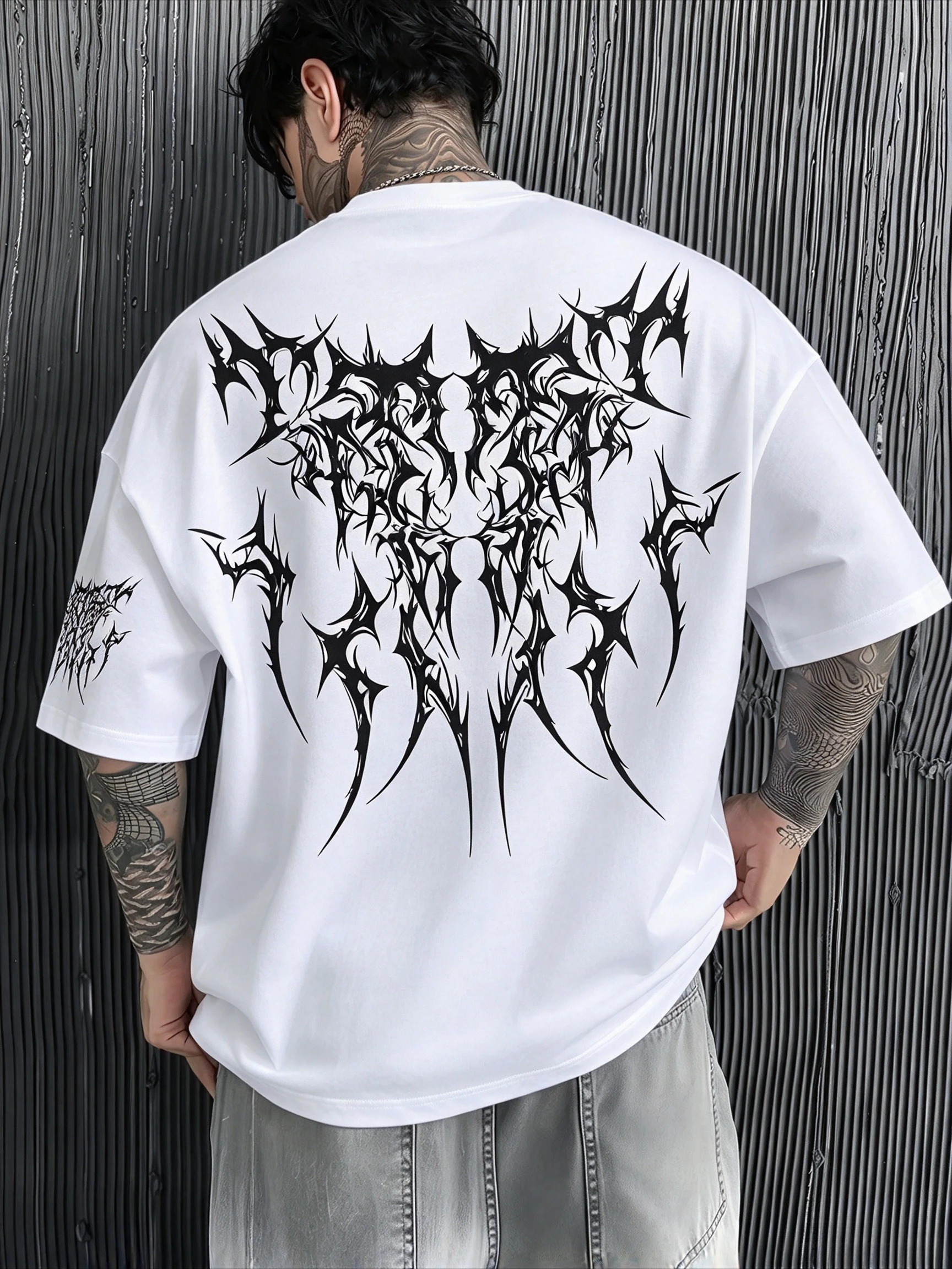 Sharp Thorn Graphic T Shirt Men Women Gothic Punk Art Loose Cotton Short Sleeve Casual Tops Men Clothing