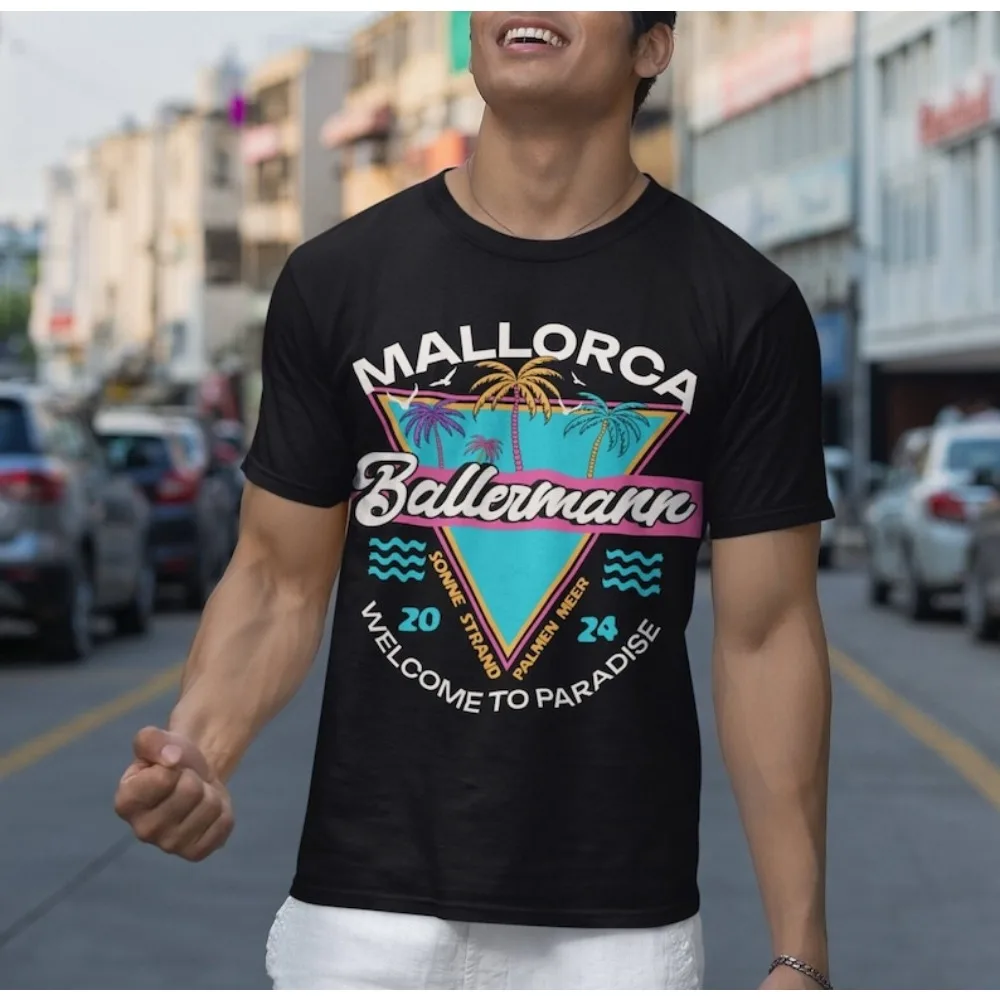 MALLORCA Unisex T-Shirt MALLE Shirt Mallorca Trip Beach Shirt Holiday Tops Beach Tees Summer Fashion Women Casual Short-sleev