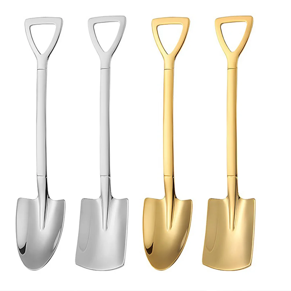 Stainless Steel Scoop Shovel Watermelon Spoon Coffee Tea Ice Cream Cake Tip Scoops Kitchen Party Restaurant Party Supplies