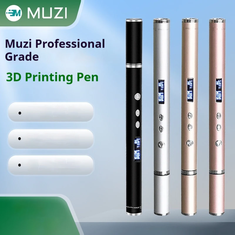 RP900A OLED Screen 3D Printing Pen, Pen-sized 3D Graffiti Drawing Pen, Creative Gift Box Set