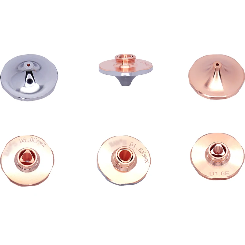 HAN'S Laser Cut D2.0C Double couche D28 buses hexagonales de survitesse D1.6Xswx HAN'S D5.0PR SuperoverT3 buse Laser à Fiber de cuivre rouge