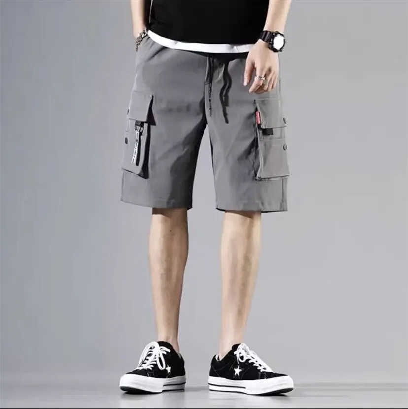 2023 Men\'s New Fashion Casual Cargo Pants Large Pockets Regular Size Jogging Daily Wear With Bermuda Dress 90\'s Retro Style