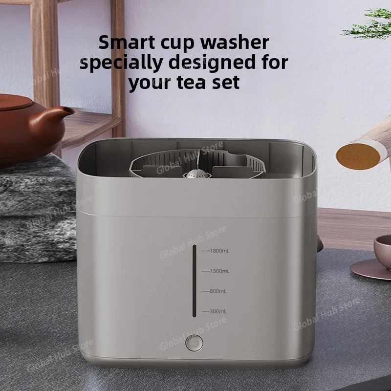 Indoor Outdoor Portable Desktop Plastic Glass Rinser Mug Bottle Beer Milk Tea Coffee Cup Cleaner Intelligent Tea Set Cleaner