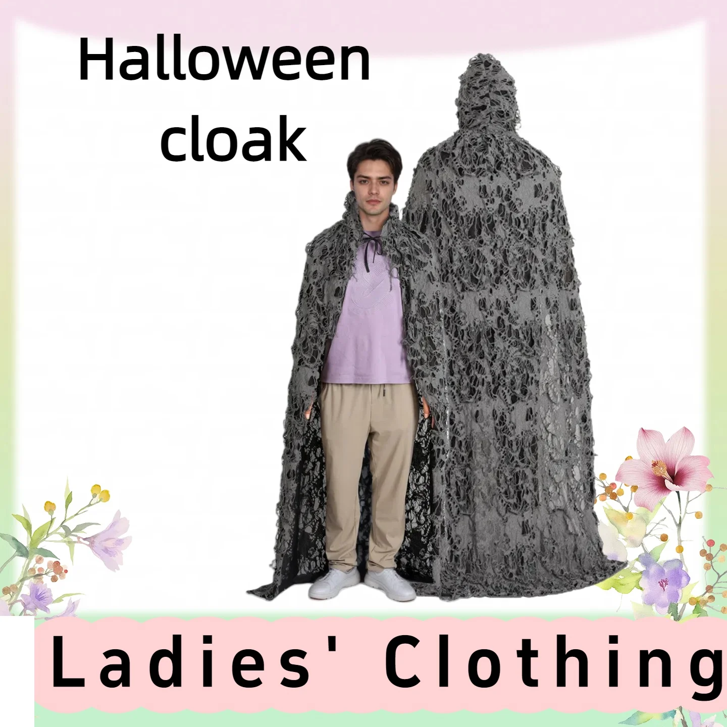 عباءة للحفلات التنكرية بغطاء للرأس للبالغين للاحتفالات ذات الطابع الخاص