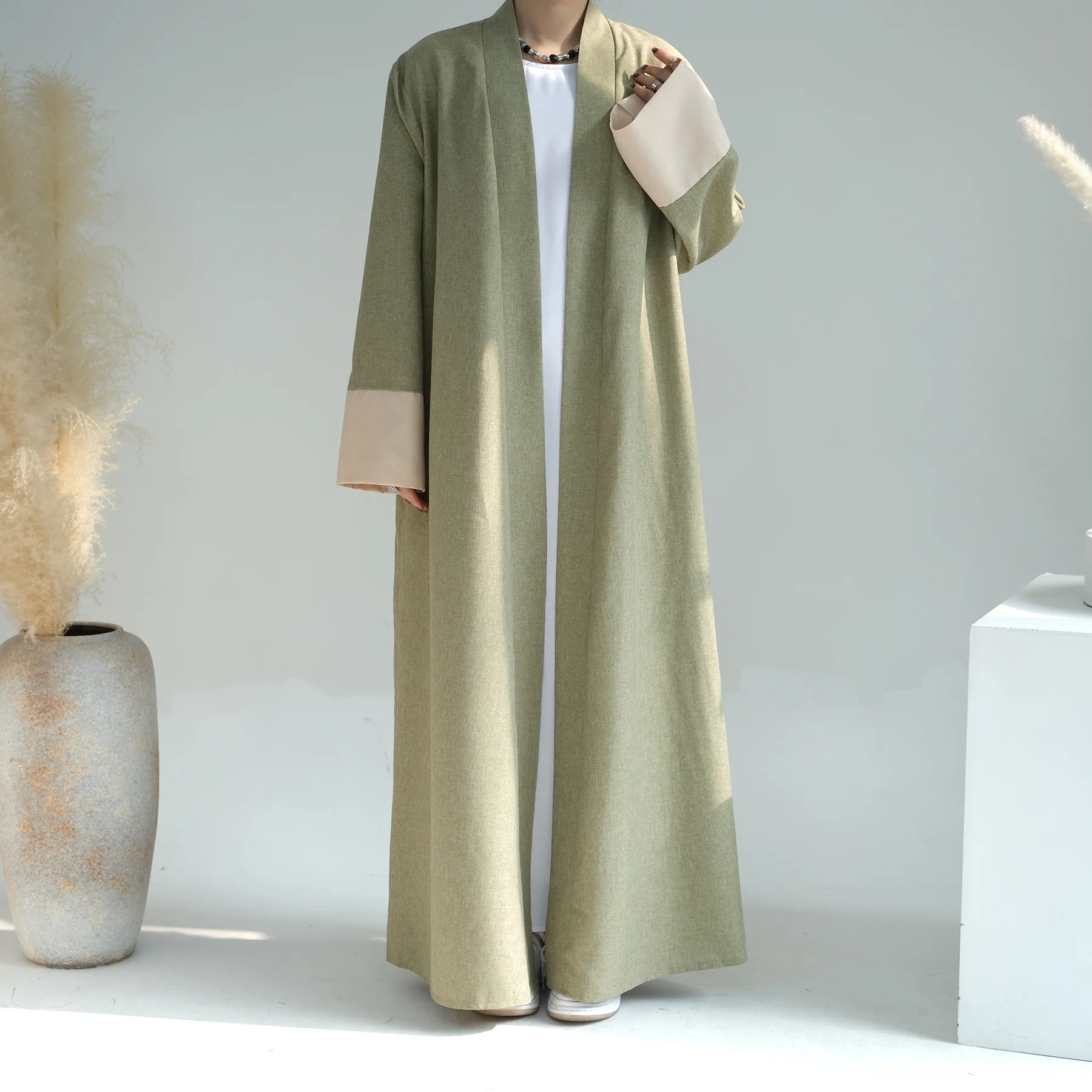 2024 New Open Abaya Kimono Muslim Arabic Dress Saudi Abayas for Women Dubai Luxury Turkey Ramadan Eid Islamic Clothing Kaftan