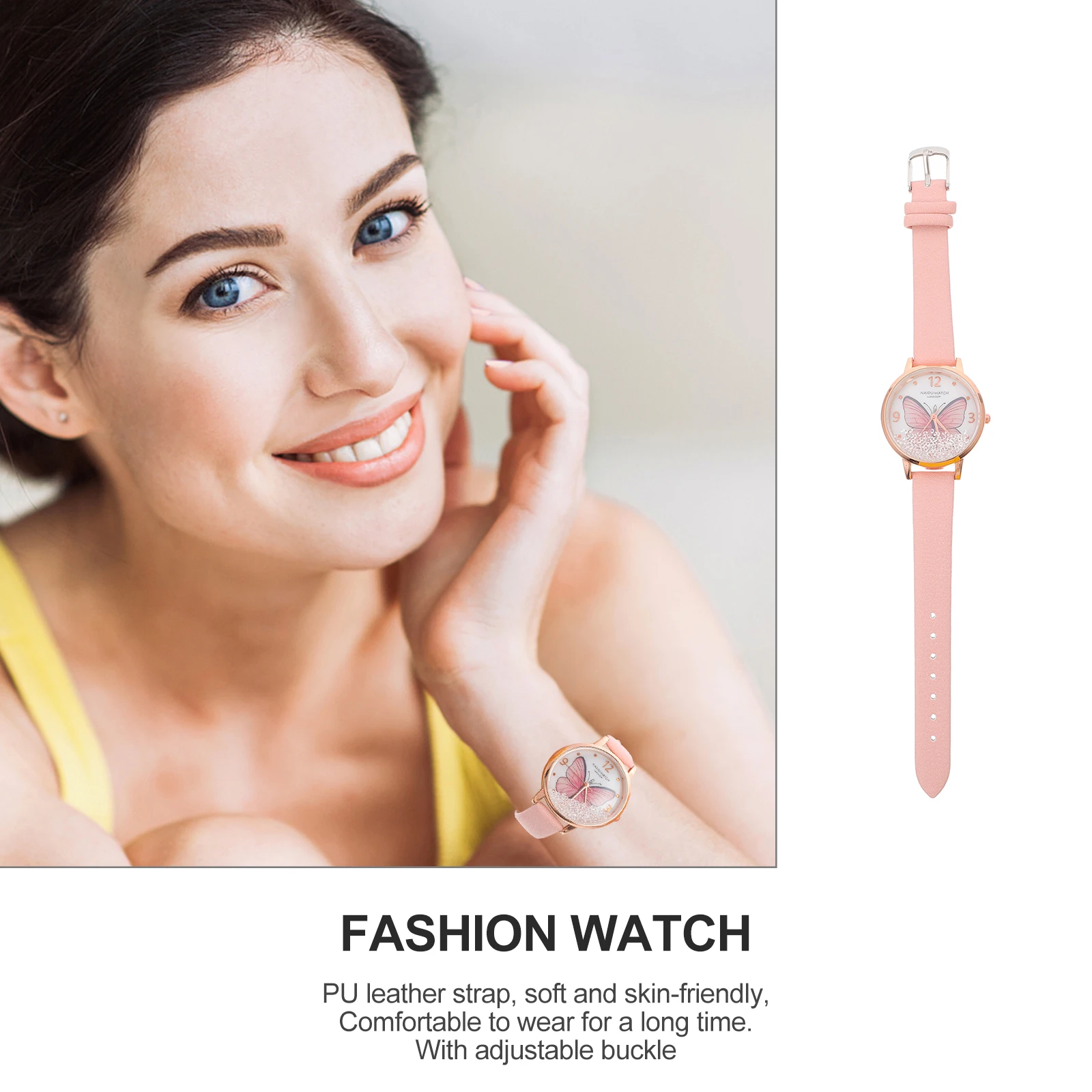 

Double-layer Dial Watch for Women Stainless Steel Alloy Quartz Movement Fashion Girls Bracelet Stylish Daily Wear Gift