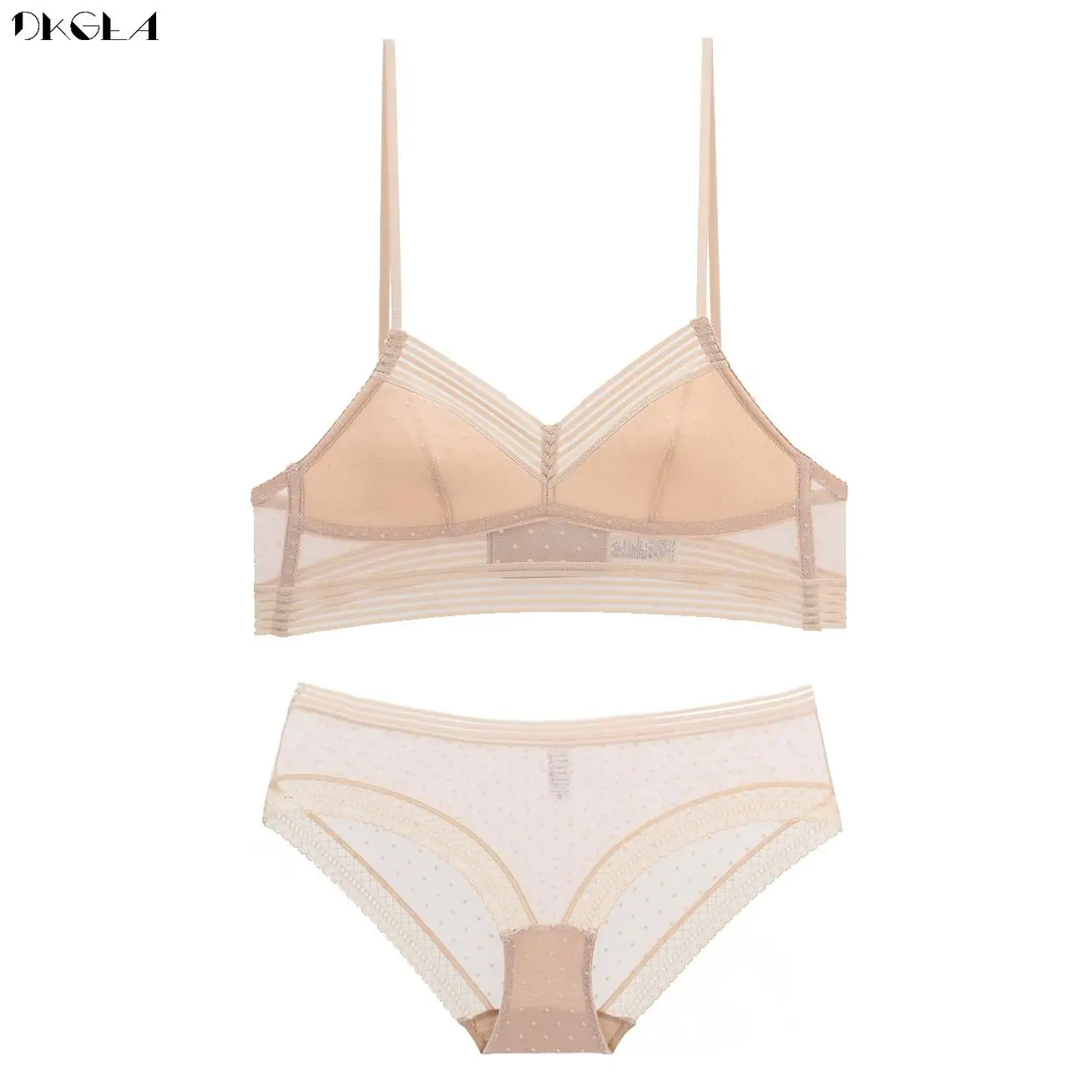 Marca u sem costas invisível bralette senhoras conjunto de sutiã de renda sexy baixo voltar roupa interior feminina conjunto fio livre dot bordado lingerie novo