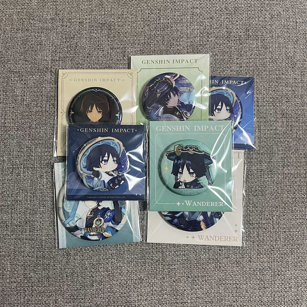 Sunsyea Official Genshin Impact Merch From miHoYo Wanderer Badge Anime Collection