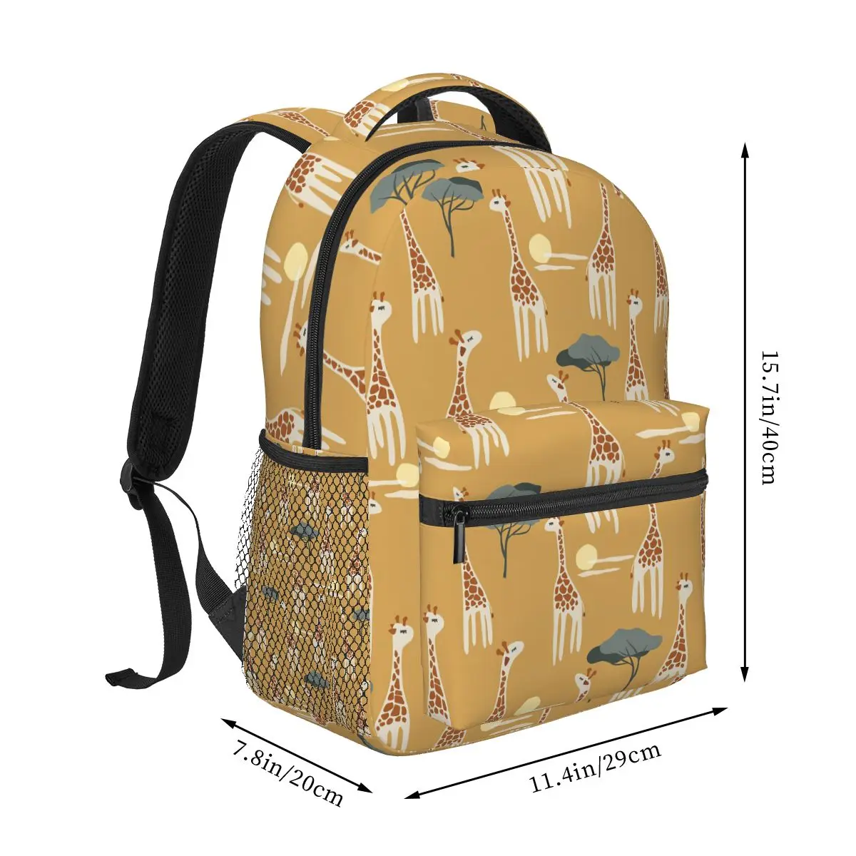 Giraffe Sunset Backpack Student Boys Girls BookBag Children School Bag Computer Shoulder Bags for Men Women