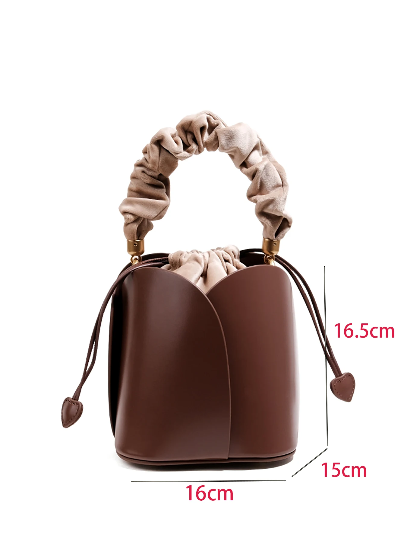 Drawstring pocket petals new vegetable basket bucket bag niche design retro women\'s handbag women\'s shoulder crossbody bag