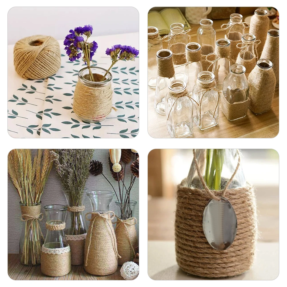 

Jute Rope Crafts Thick Garden Twine Natural Cord Twisted Diy Twines Wedding Decor Binding Vintage Hessian