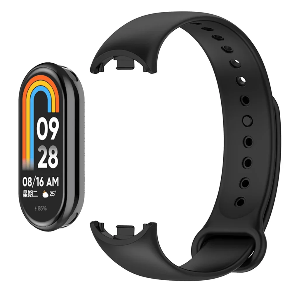 Strap for Mi Band 8 Bracelet Xiaomi Mi Band 8 Strap Silicone Sport Smart Bracelet For Wristband Mi Band 8  Replacement Wristband