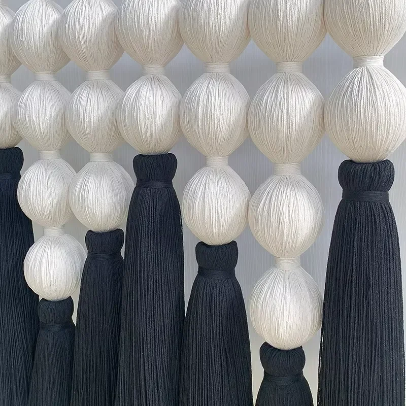 120*55cm ODM modern textured Wrapped in fiber for window display infant room provide wall art decor with Long Tassel