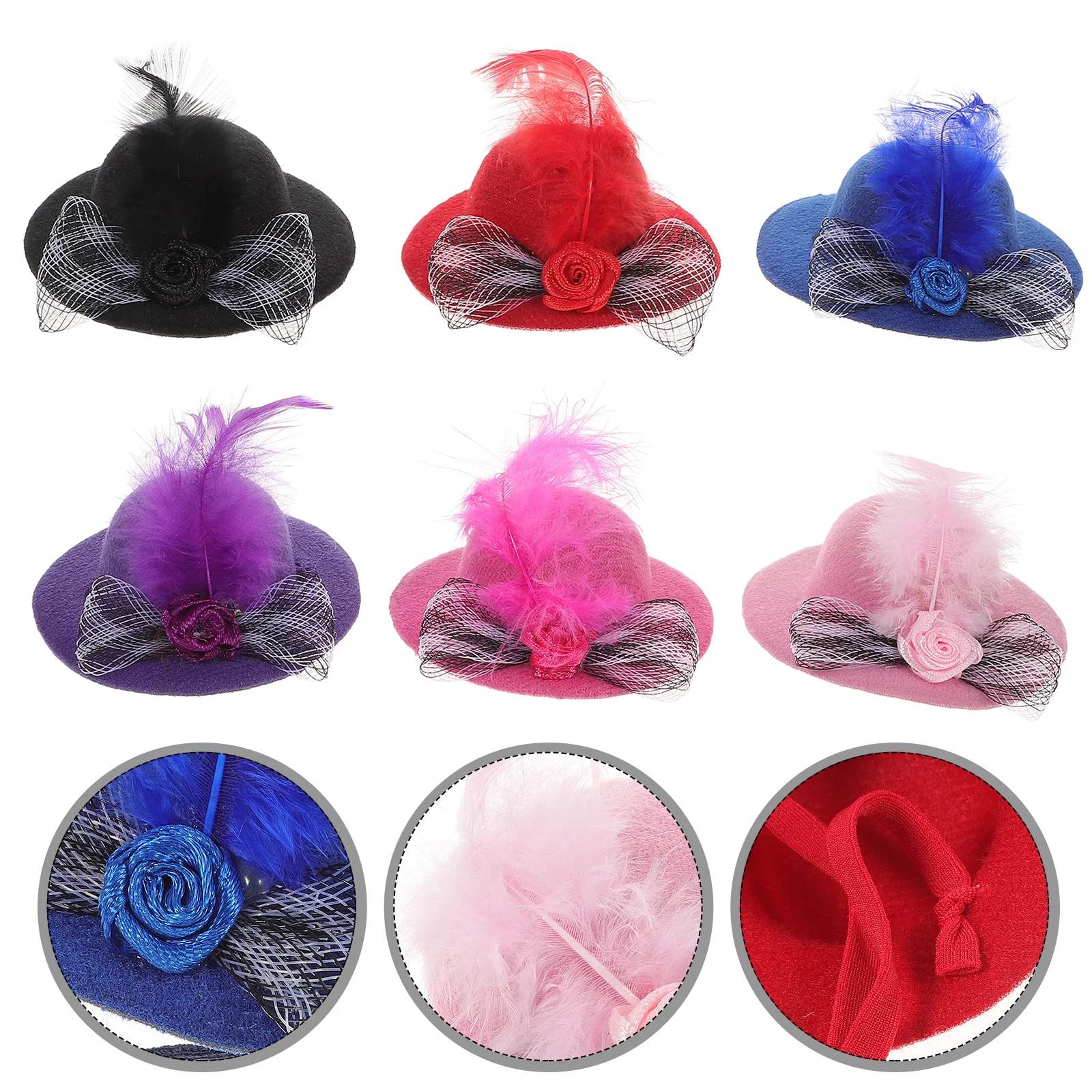 6 stuks mini hoge hoeden prinses haardecoratie prachtige kleine hoeden voor handgemaakte ambachtelijke projecten theekransje mini hoge hoed