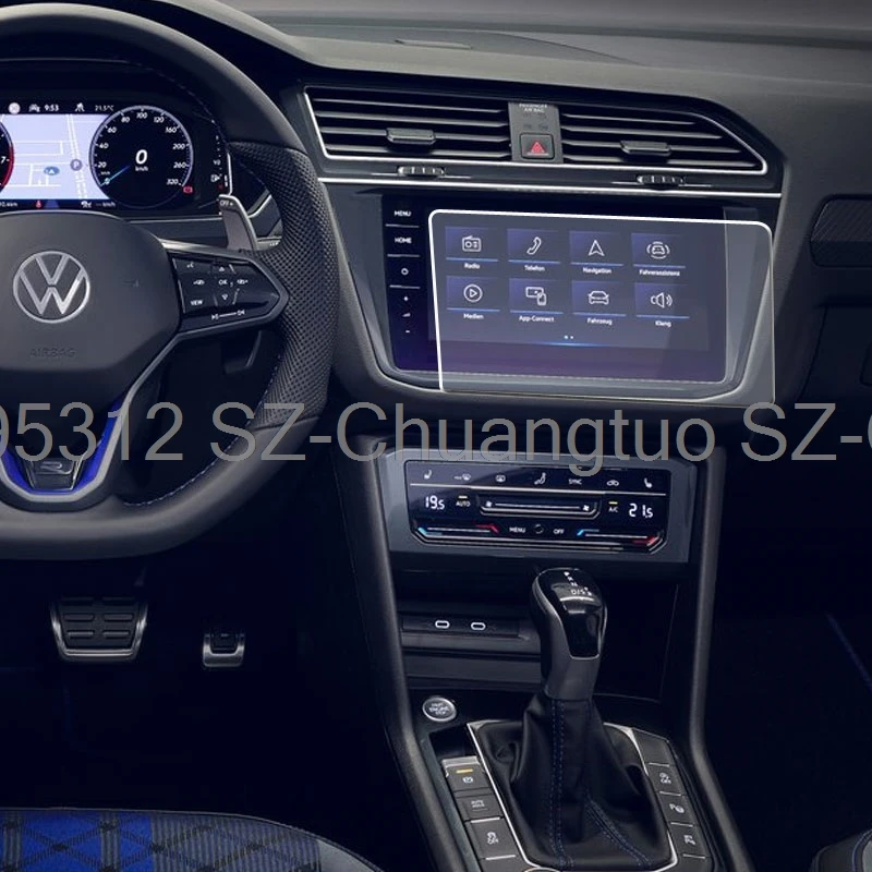 Tempered Glass Screen Protector Film For Volkswagen Tiguan R/VW TiguanR 2021 2022  9.2 inch Car GPS Navigation screen