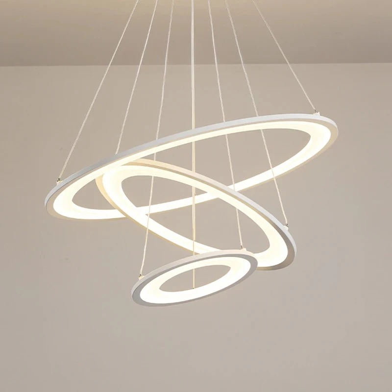 

Современные светильники для помещений: белый многослойный круглый светодиодный подвесной светильник для столовой, спальни, гостиной