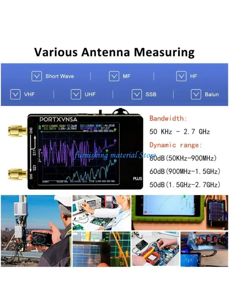 

Y5GD Precise Vector RF Networking Measurement Tool 50KHz to 2.7GHz Metal Construction