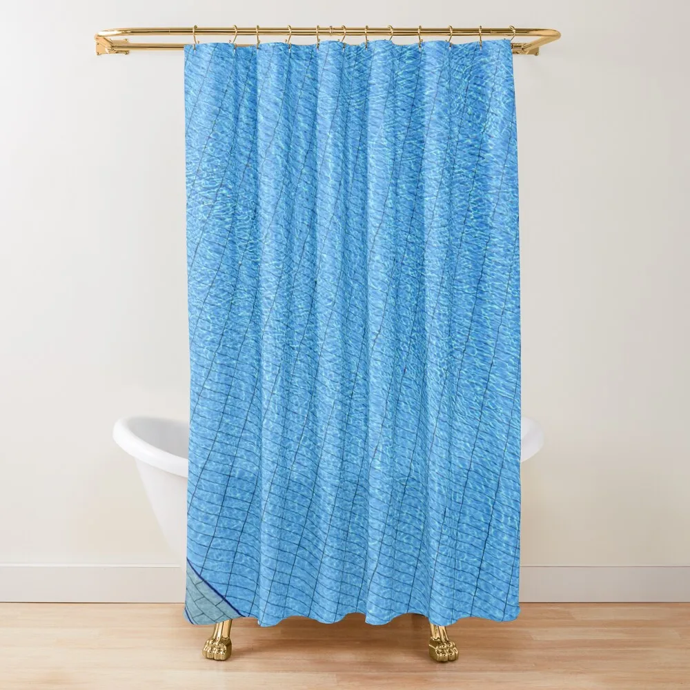 

Summer Swimming Pool Shower Curtain Luxury Bathroom Funny Shower For Bathroom Shower Waterproof Fabric Curtain
