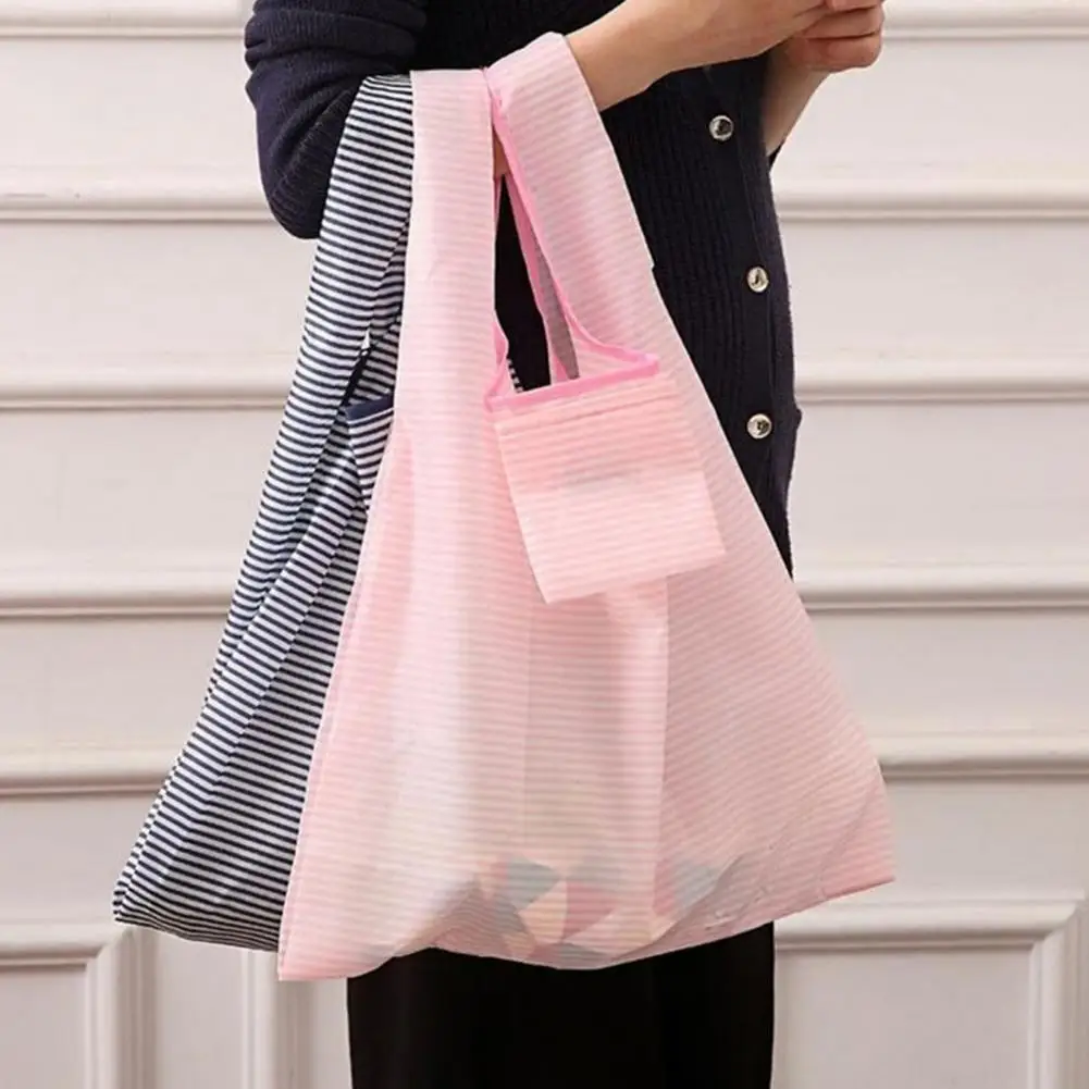 Folding Tote Shopping Bag, Storage Bag, Built-in Small Pocket, Oxford Cloth Handbag, Outdoor Portable Shopping Pouch