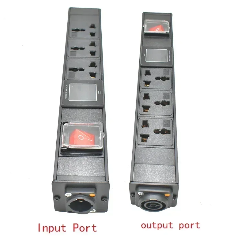 10A Universal socket PDU Power strip Waterproof Locking Powercon True Connector NAC3FX-W NAC3MPX aviation port 2-9AC