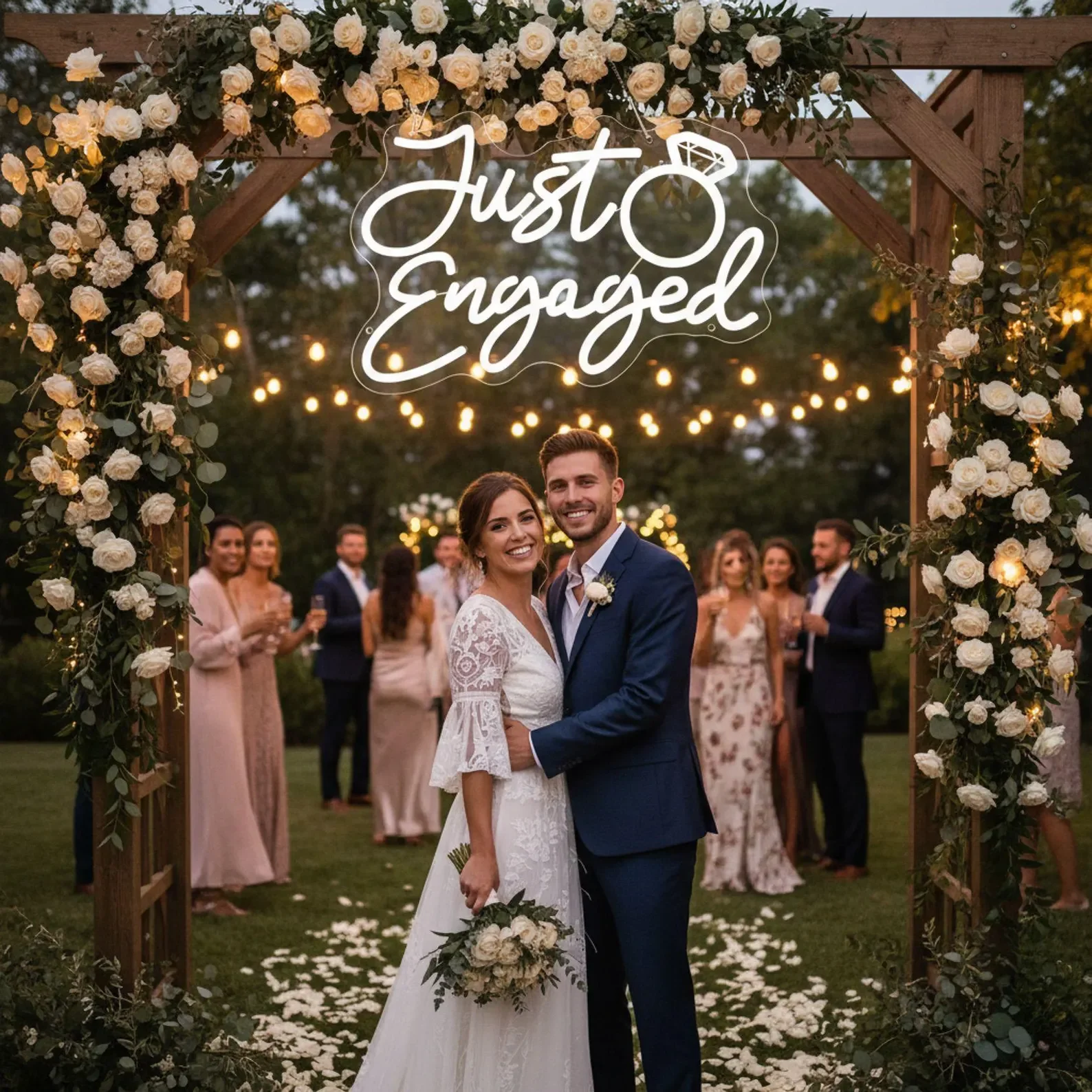 Just Engaged Neon Sign,Engagement Party Decor,Diamond Ring  Sign,Proposal Neon Sign,Wedding Reception Wall Art,Bride to Be Gift