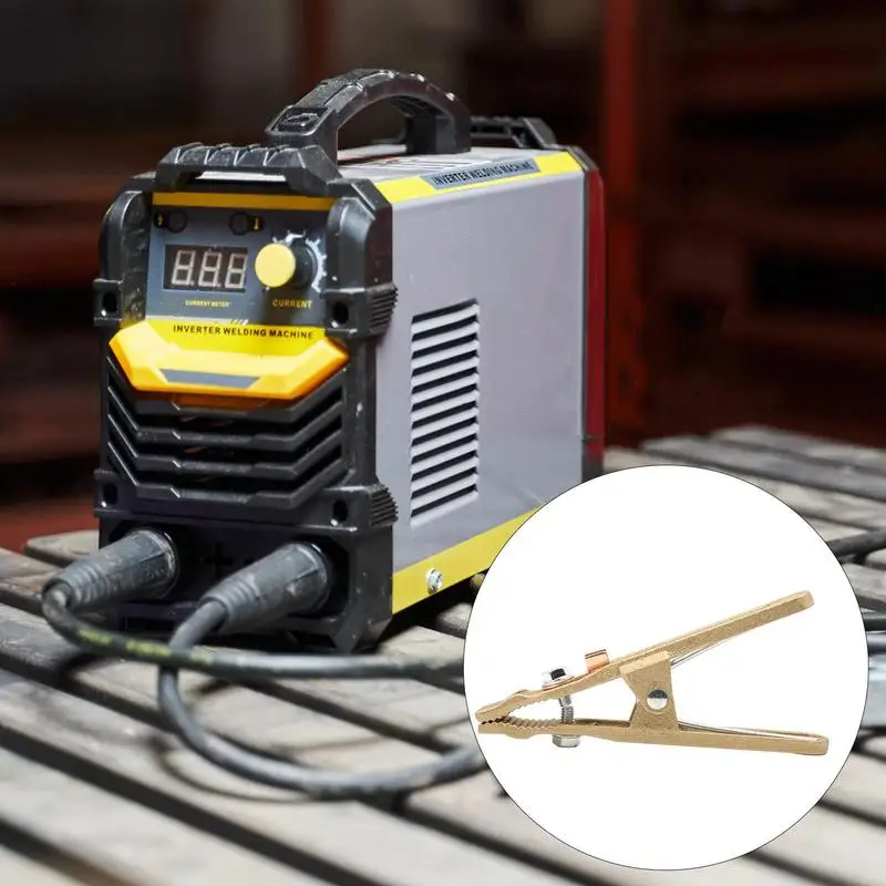 Welding Ground Clamp A-Shape Cable Gripper 260/300/500A Ground Soldering Earth Clamp Welder Cable Copper Grip Clip For Welding