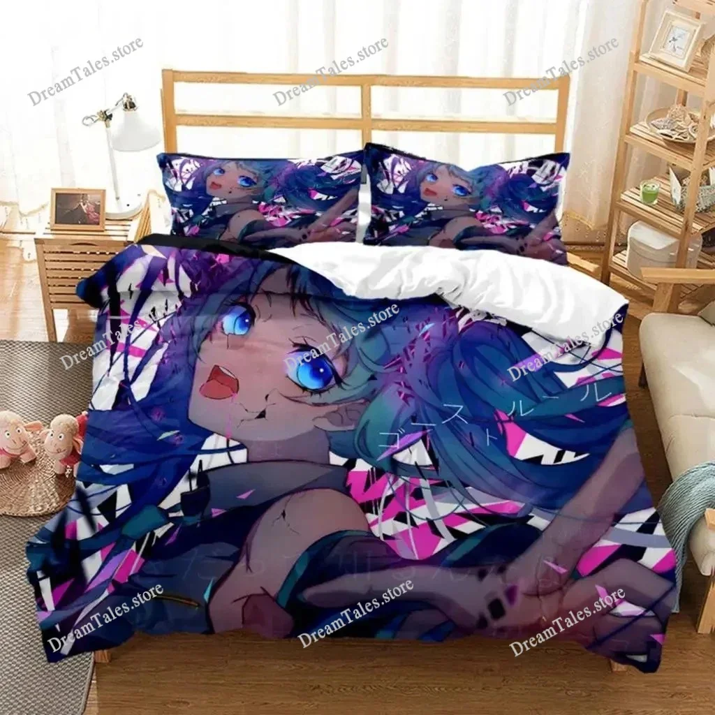 3D Printed Anime Princess Girl Hime Bedding Set Boys Girls Twin Queen Size Duvet Cover Pillowcase Bed Kids Adult Home Textile
