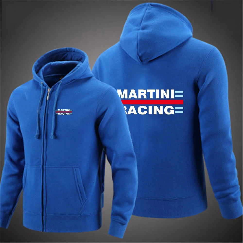 2021 New Men's Martini Racing Printing Solid Color Hoodie Spring and Autumn Casual Long Sleeve Harajuku Fashion Sweatshirts Coat