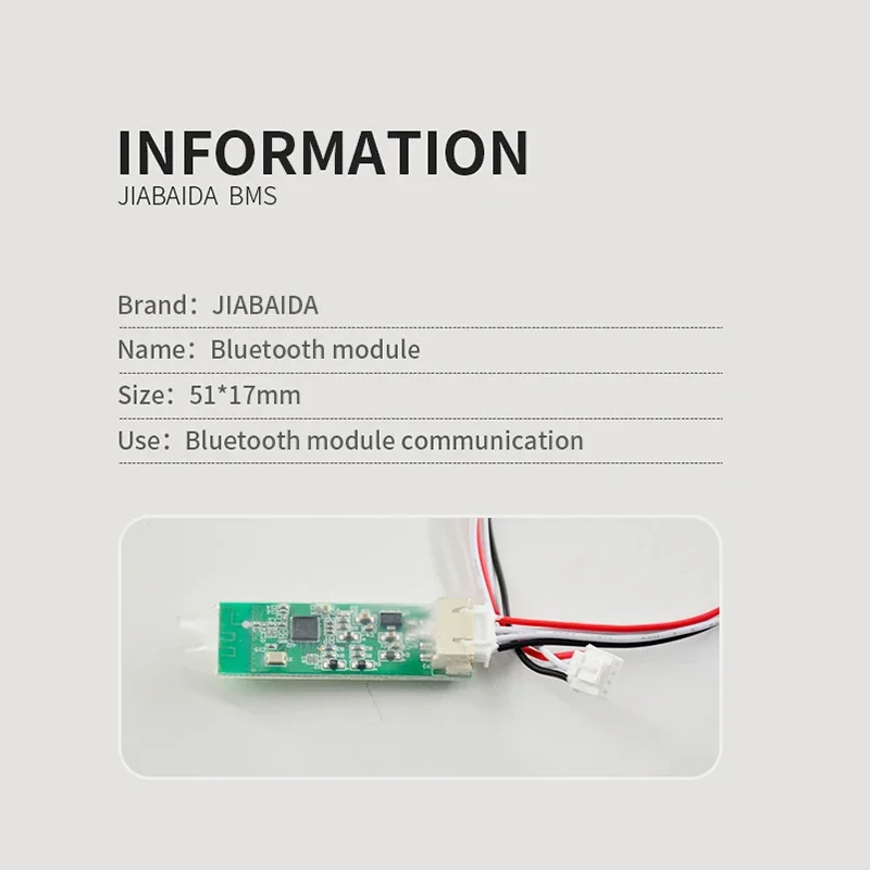 Akcesoria JBD Moduł Bluetooth UART RS485 Wyświetlacz LCD do baterii litowej Smart BMS 3S-20S z funkcją komunikacji