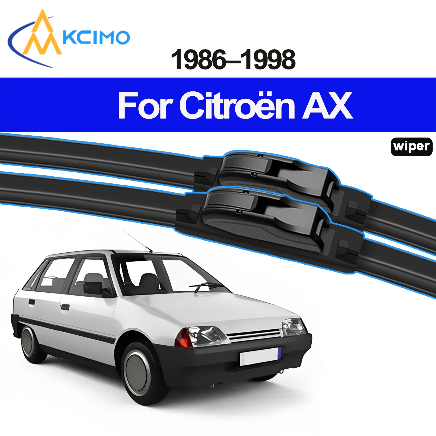 

KCIMO 2PCS New Front Windshield Wiper Blade for Citroën Citroën AX 1986-1998 Proton Tiara Front Windshield Auto Wipers Blade