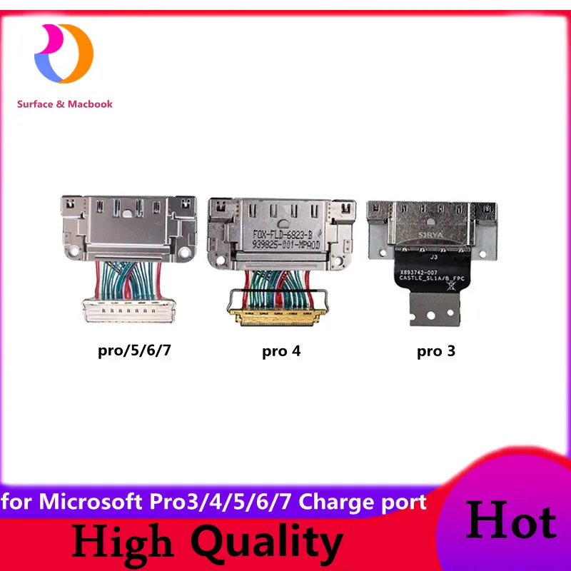 For Microsoft Surface Pro34567 1631 1724 1796  Charger Port Charger Dock Flex Cable Pro 7 1866