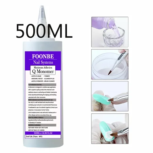 Imagen 2 del producto 500ML EMA uñas acrílicas monomero líquido extensión en polvo extensión media constructor de uñas líquido tallado/extensión/marificación manicura