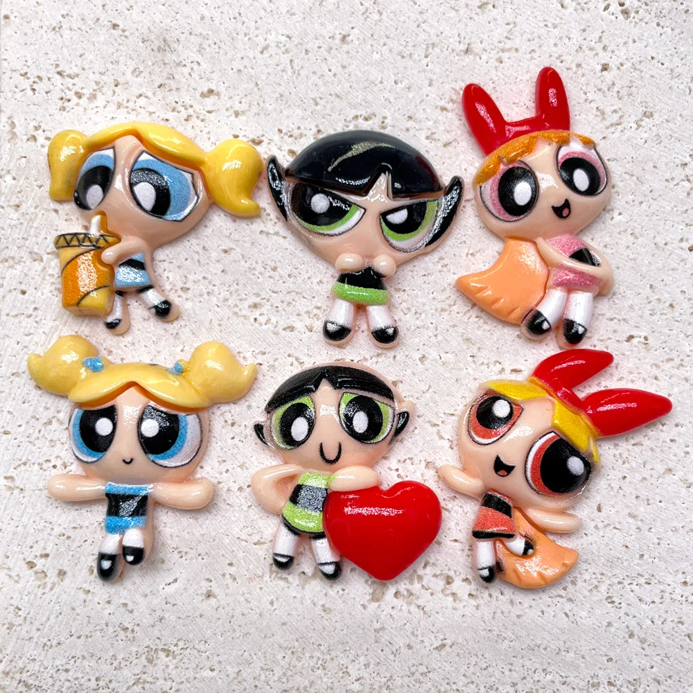 

5 шт., милые мультяшные летающие девушки, 6 аксессуаров из смолы, чехол для мобильного телефона «сделай сам», пряжка для обуви, аксессуары для волос, декоративные материалы