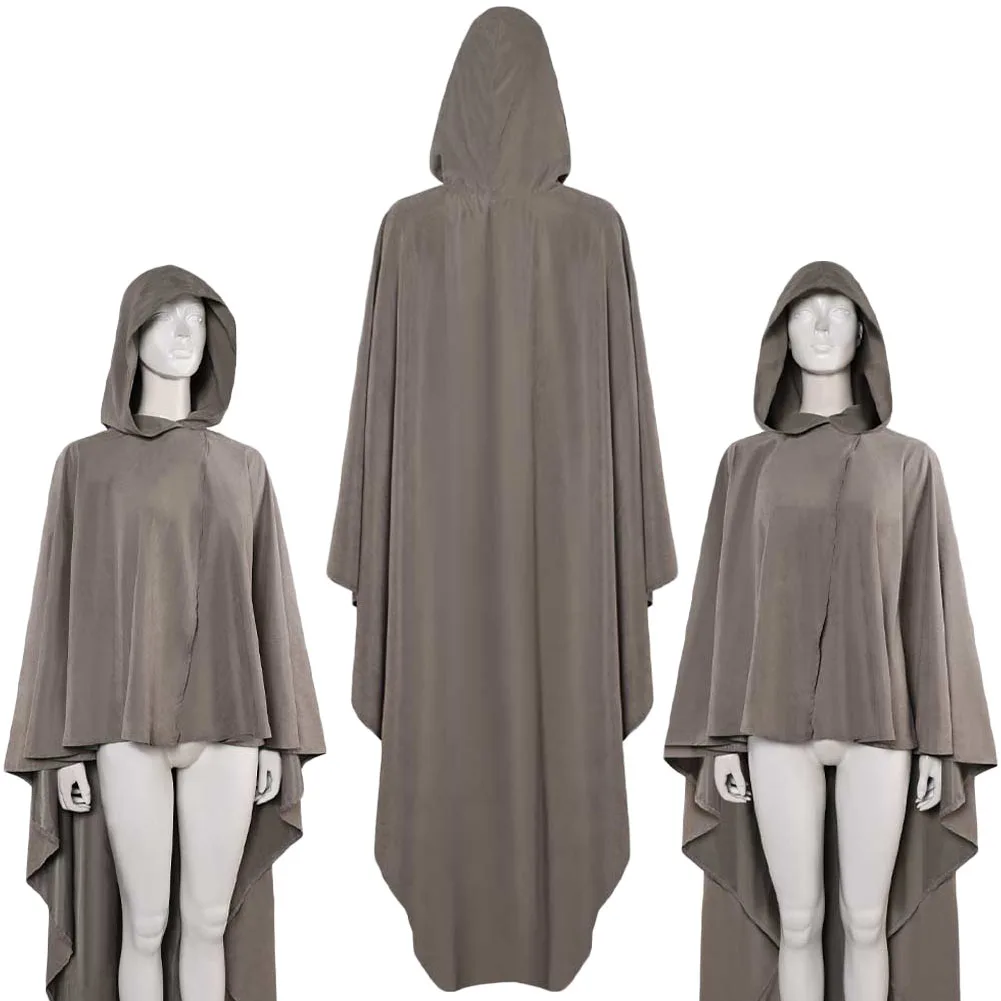 

Movie Space Battle Rey Cosplay Hooded Cloak Coat Adult Women Halloween Roleplay Cape Outfits Fantasia Carnival Party Clothing