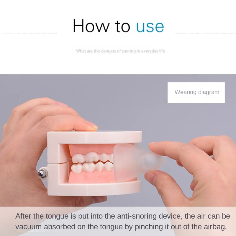1 قطعة مكافحة الشخير المعبرة جهاز اللسان سدادة الطبية سيليكون النوم الحرس سدادة اللسان الاحتفاظ التنفس المعونة الشخير توقف التنفس #6