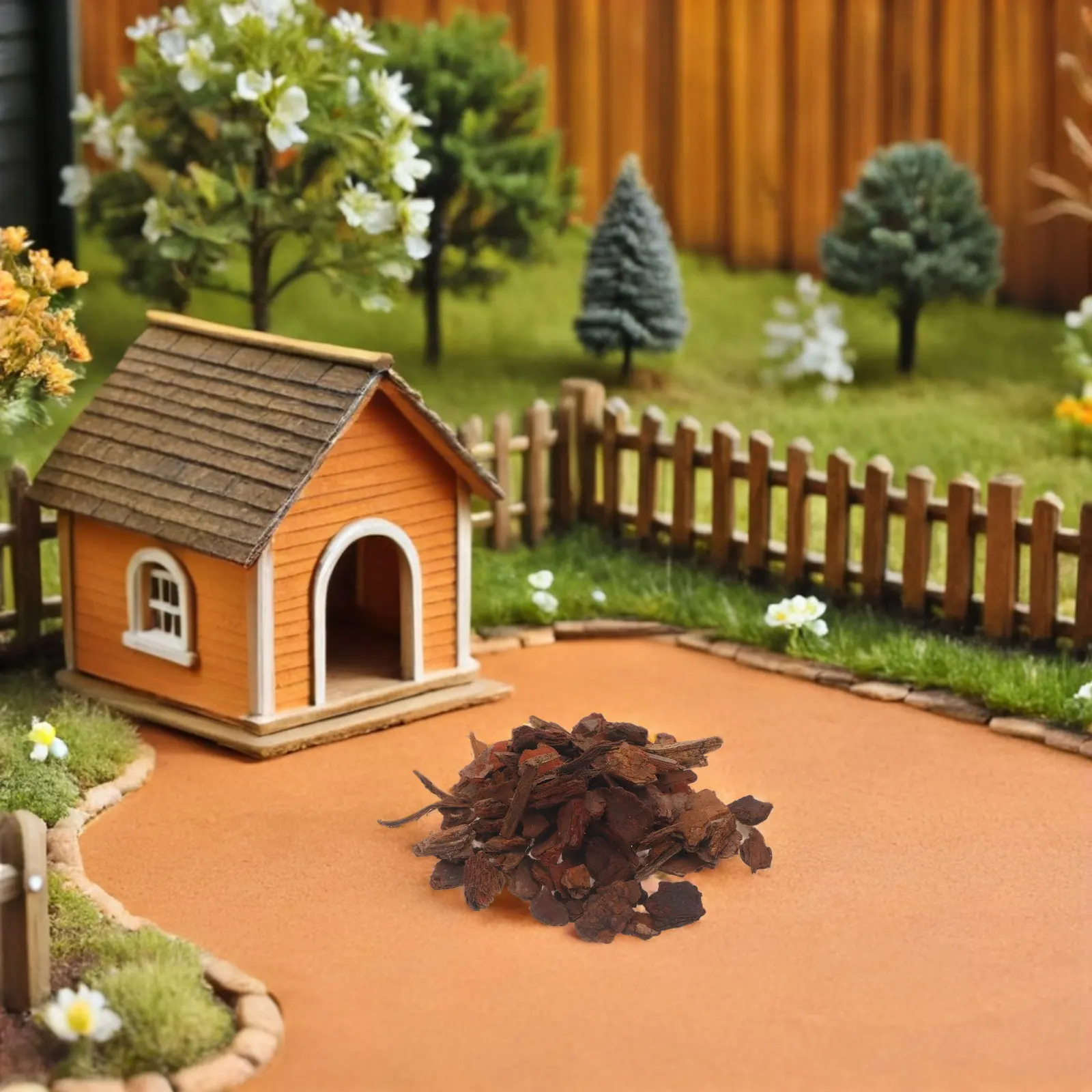 1 Bag Pine Bark Chips Tree Bark Granules for Reptiles 0.5kg 1.1lb DIY Diorama Railroad Scenery Natural Texture Sand Table
