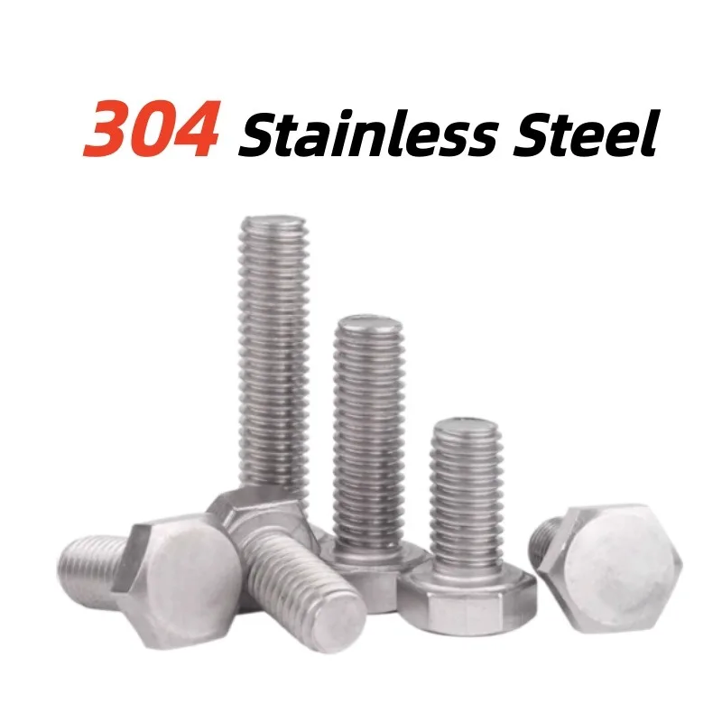 304 Stainless Steel Fine Thread Hex Socket Cylindrical Head Bolt M6 M8 M10 M12 Pitch 0.75 1.0 1.25 1.5mm Screw Length 10-80mm