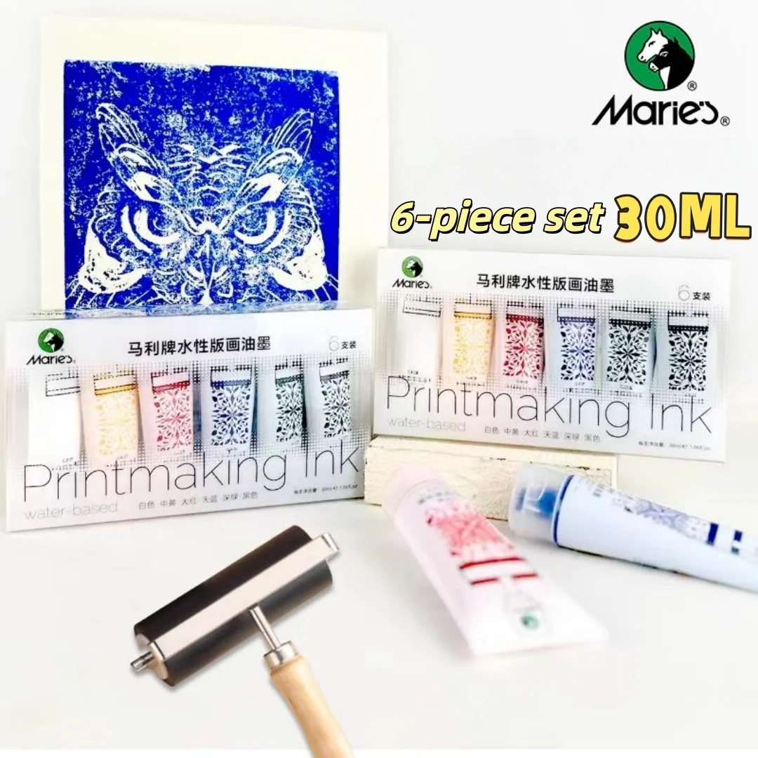 

Набор из 6 упаковок по 30 мл чернил для гравюры на водной основе, чернила, растворимые в воде, чернила для цветной печати, чернила на масляной основе