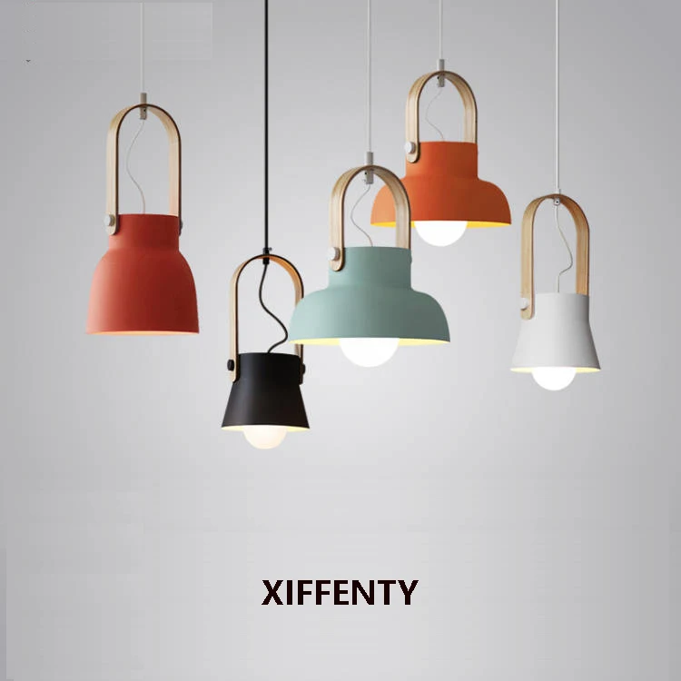 

Nordic macaron chandelier shop modern simple bedroom bedside bar restaurant interior decoration Pendant lamp