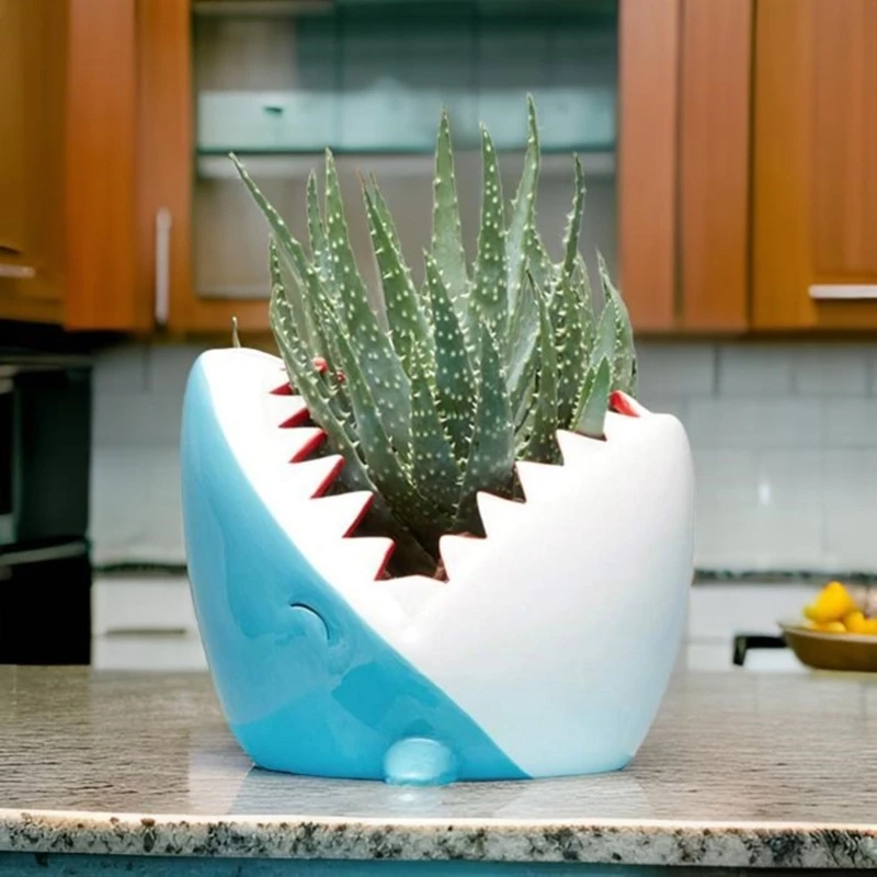 Succulent Pots Silicone Mold Resin Epoxy Mold Shark Flexible Silicone Mold Drop Shipping