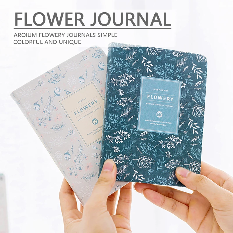 Flower Design Journal Notebook A6 Agenda Diary Planner for Daily Weekly Monthly Yearly Organizer Notepads Student Stationery