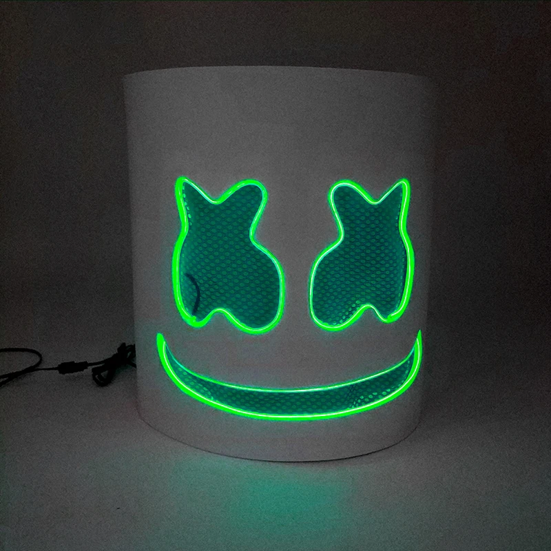 DJ Marshmello Luminous Head Cover, LED Light Up Accessory
