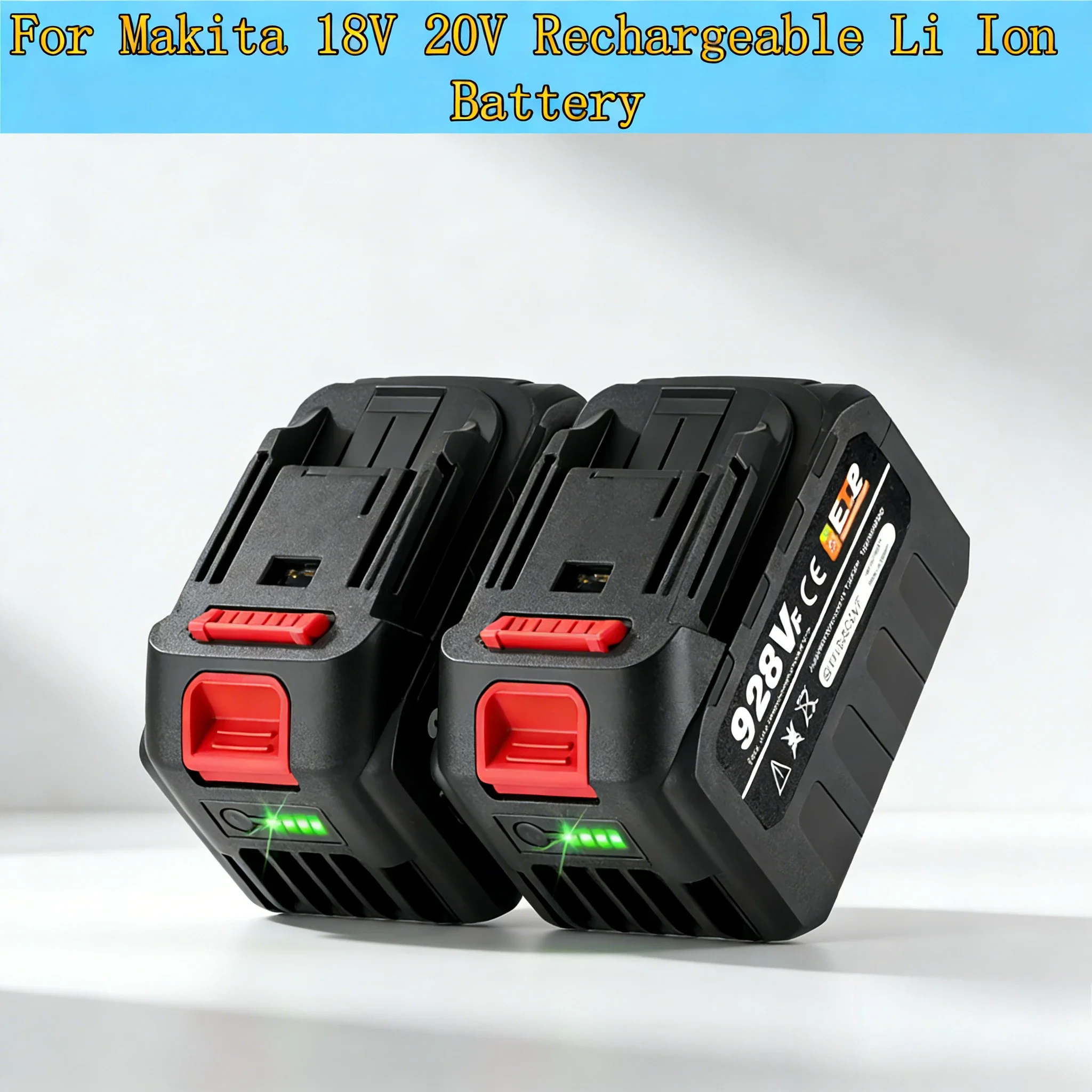 

Universal 18V Li-ion Battery Replacement for Makita BL1830B BL1840B BL1850B BL1860 BL1815 Rechargeable Battery for Power Tools