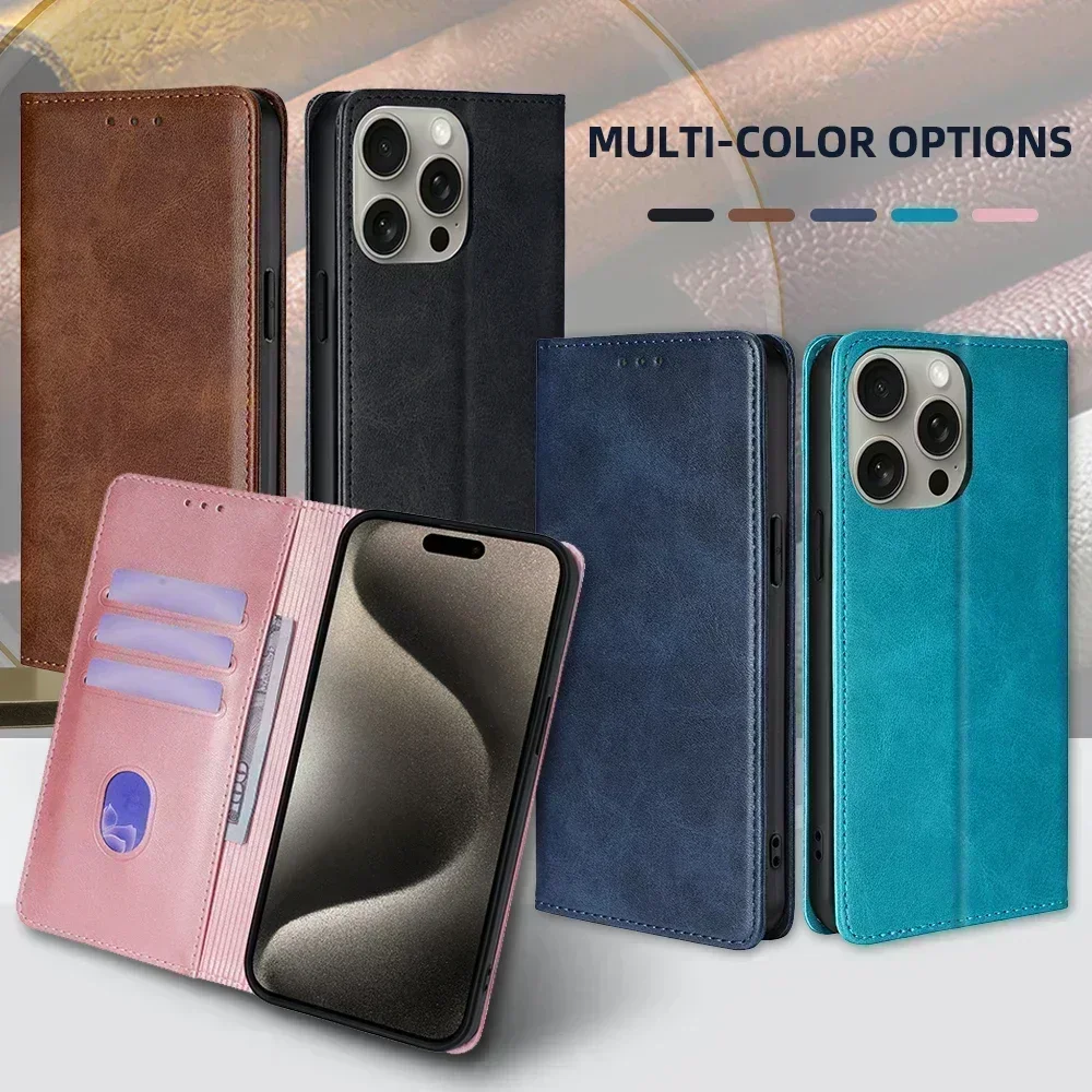 Funda de cuero de lujo para teléfono Samsung Galaxy A90, A80, A70, A60, A50, A50S, A40, A30, A21S, A20S, A10, con ranuras para tarjetas