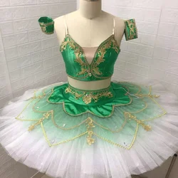 New Design Professional High Quality Women Adult Performance Wear Girls Swan Lake Green Ballet Tutu Costumes