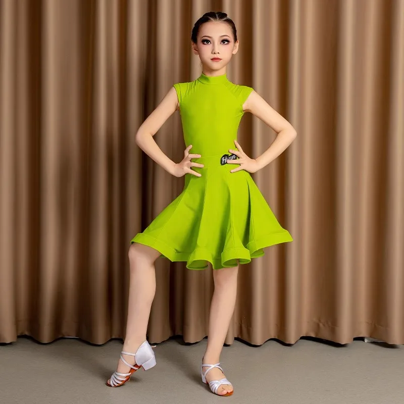 Girls professional Latin dance tights professional performance short-sleeved tango salsa dance costume rumba samba costume