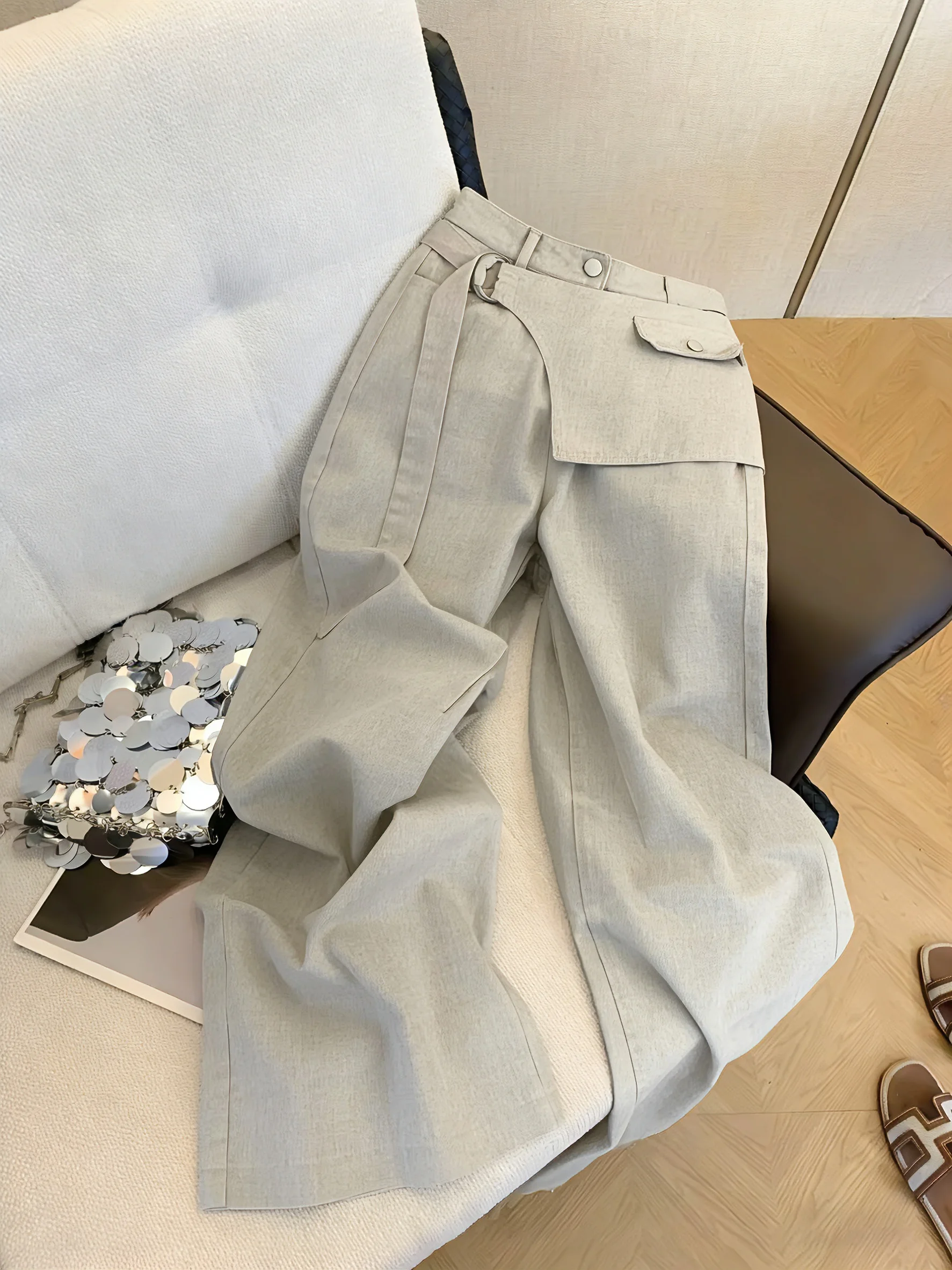 

Модные повседневные брюки с высокой талией и прямыми штанинами для мужчин и женщин, летние свободные брюки с широкими штанинами, корейский стиль, повседневная одежда