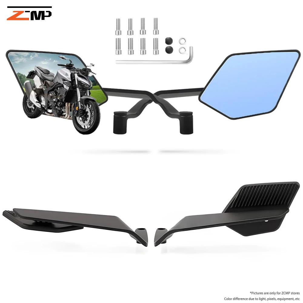 Universal 8-10mm Fold Rearview Mirror Aluminum Alloy Motorcycle Accessories for Kawasaki Z400-Z1000 Duke 125-1290 MT03 MT07-D3